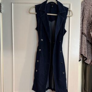 White House Black Market Dark Blue Denim Jacket